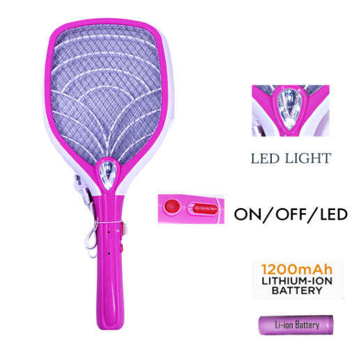 Swatter Fly/Mosquito Electric With LED Light