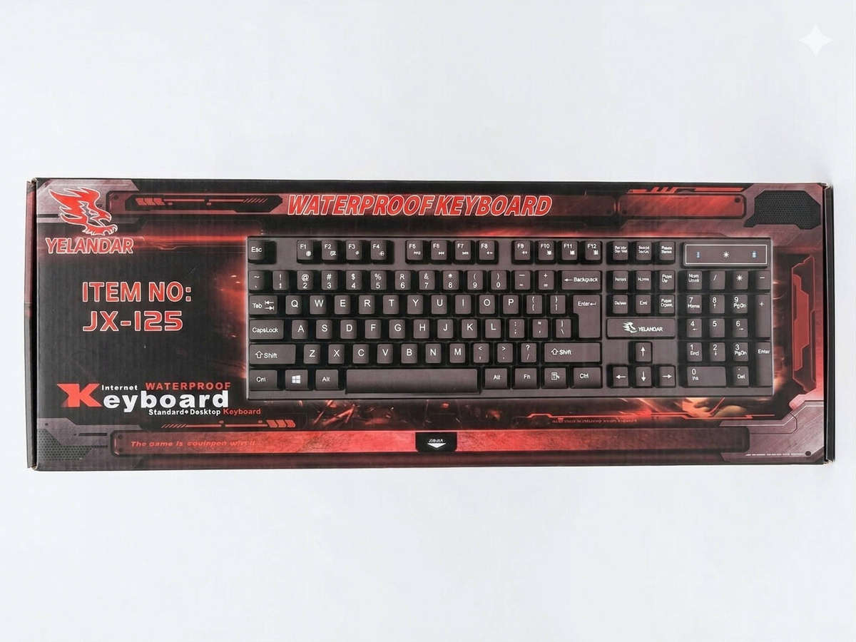 Yelandar JX-125 Internet Waterproof Keyboard | Standard Desktop USB