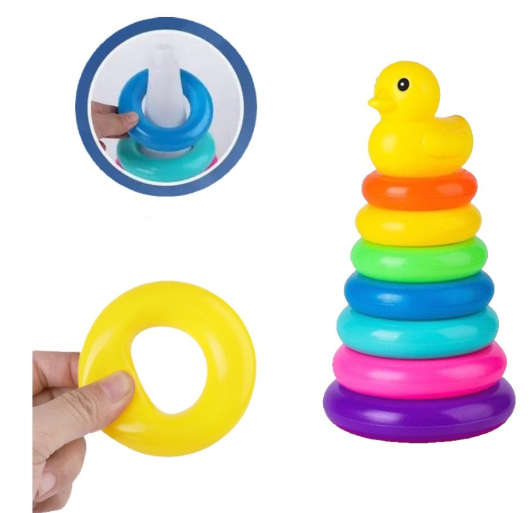 7 Stacking Rings Tower Early Learning Educational Toy for Toddlers & Babies