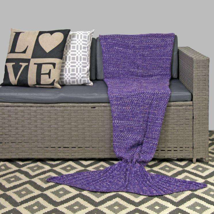Mermaid Blanket Adult Purple/Grey