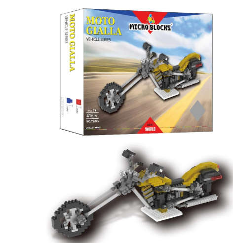 Micro Puzzle Blocks Moto Gialla (415pcs)