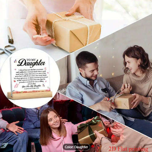 "To My Daughter" Acrylic Table Plaque