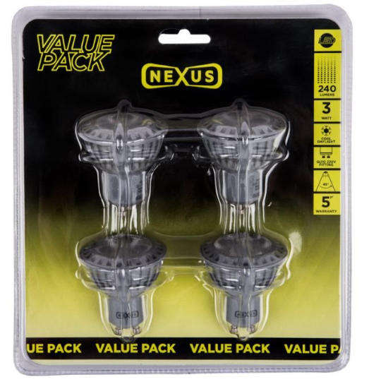 Nexus LED Downlighter Lamps Value Pack 4pcs