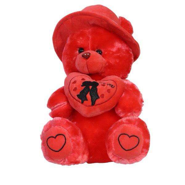 Plush Toy Worm & Red Teddy Combo