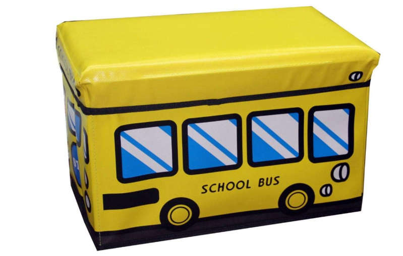 Ottoman School Bus Storage Bin