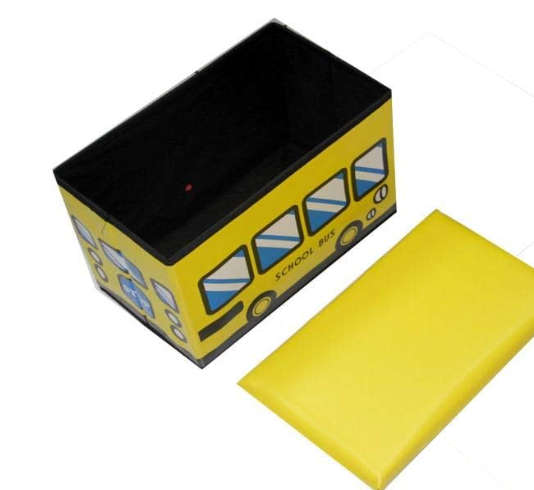 Ottoman School Bus Storage Bin