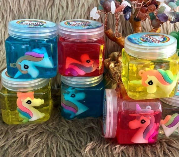 Unicorn Crystal Slime Transparent Mud - Assorted Colors (Set of 12)