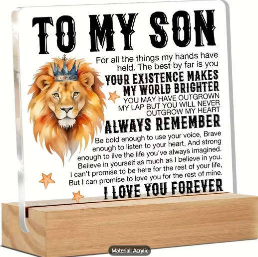 Best Son Ever Desk Decor with a Loving Message