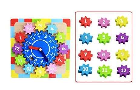 Wooden Gear Clock Eduacational