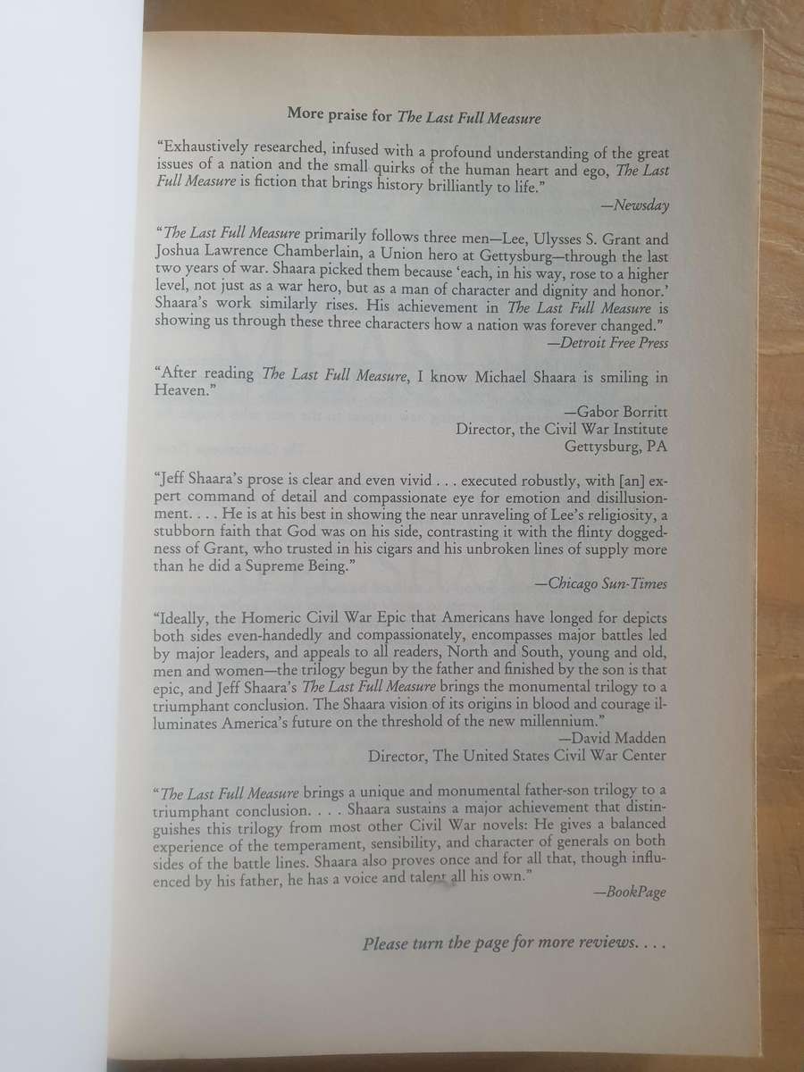 Michael Shaara & Jeff Shaara : "The Killer Angels" & "The Last Full Measure"