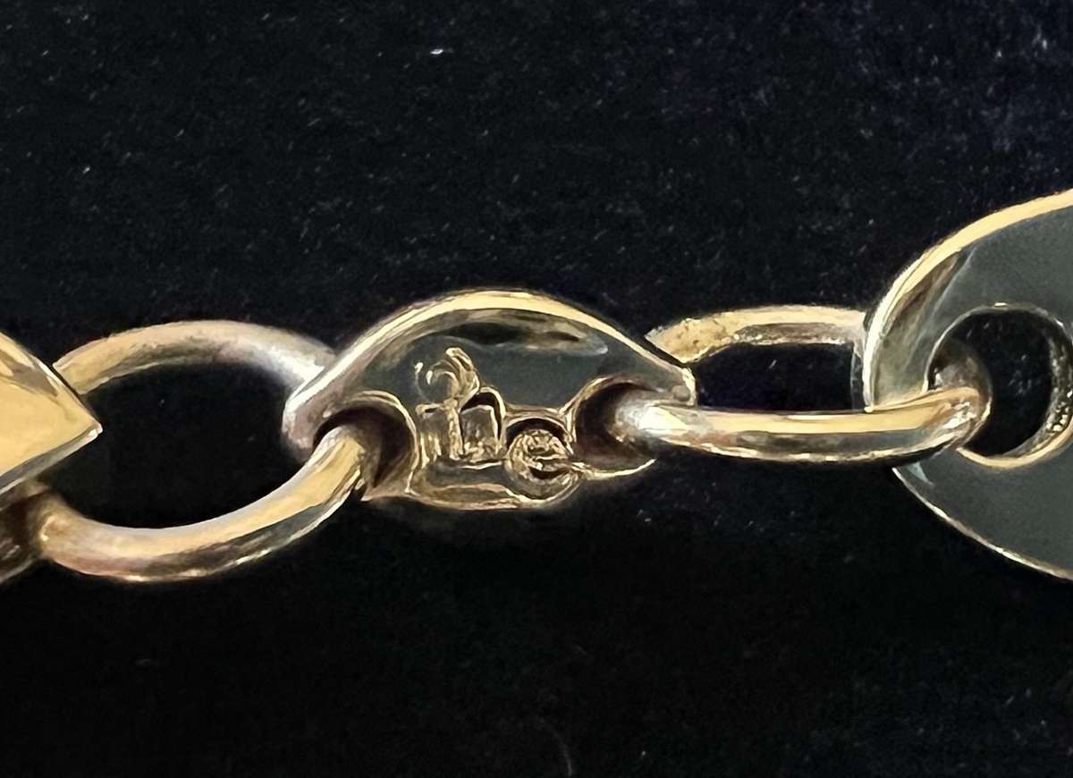 Exquisite Gold-plated Sterling Silver Crystal Rhinestones HEART LOCK Necklace by ILE * 53 grams