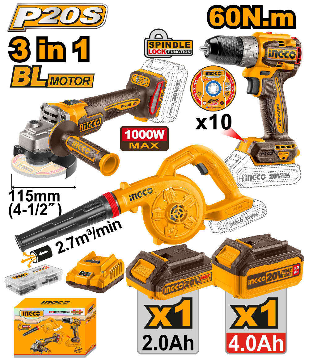 Ingco- Drill grinder & blower