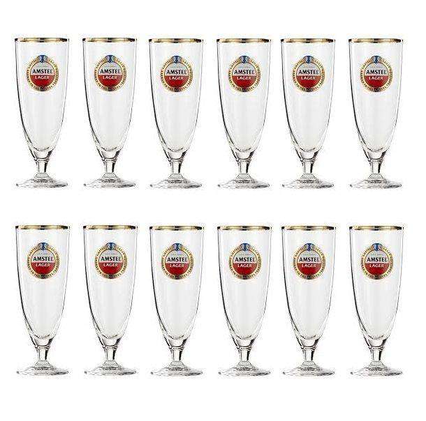 Original Ritzenhoff Manufactured 500ml Amstel Draught Glasses - set of 12 glasses
