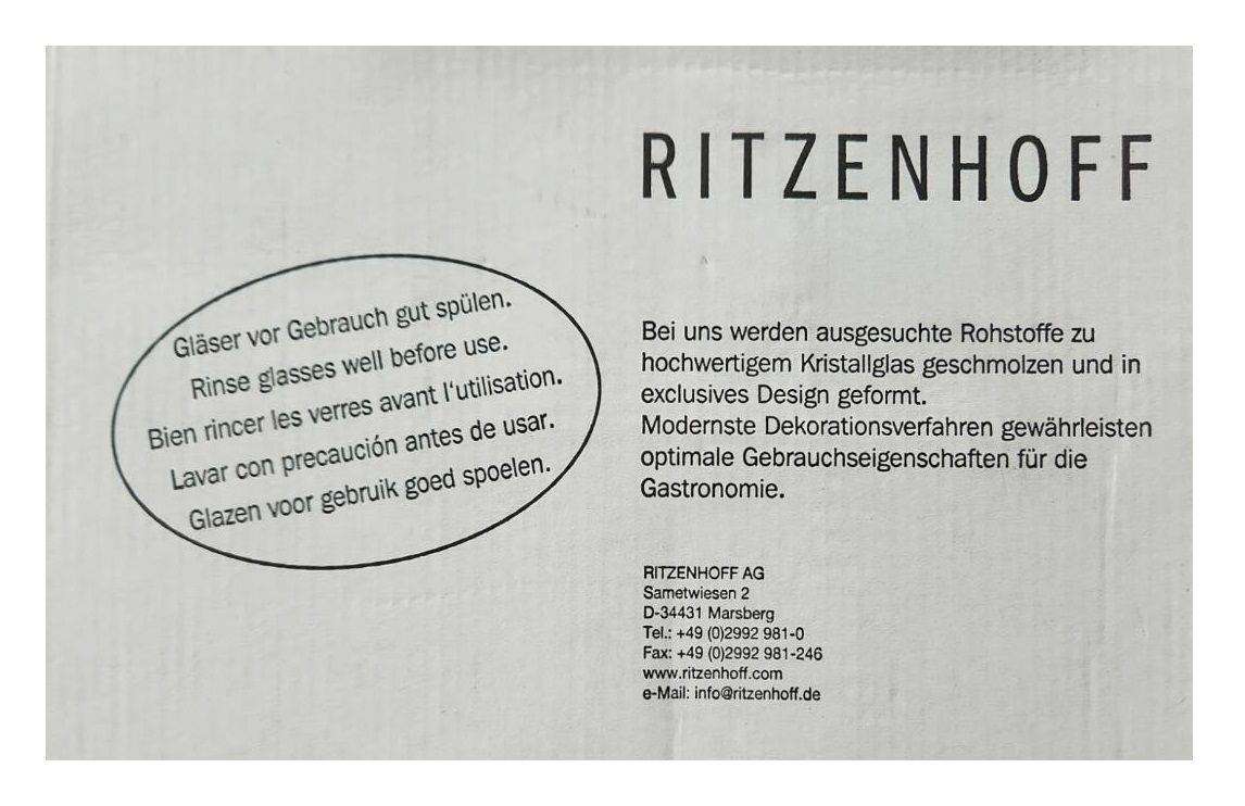 Original Ritzenhoff Manufactured 500ml Amstel Draught Glasses - set of 12 glasses