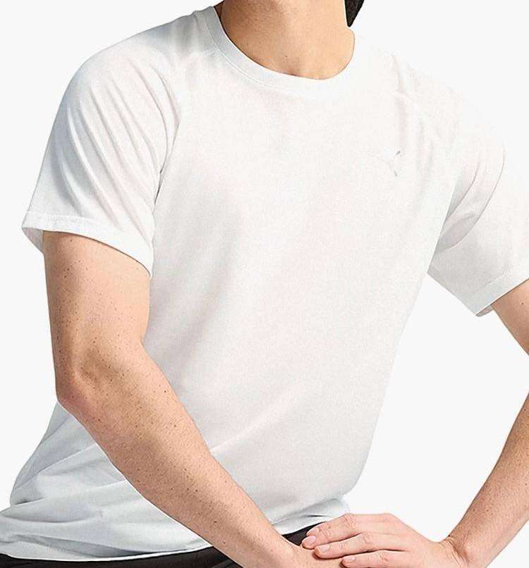 PUMA White Running Tri-Blend Tee
