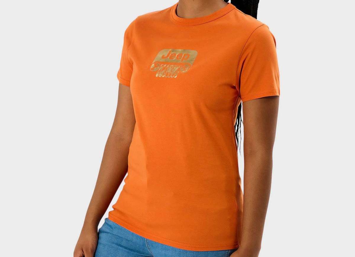 Jeep T-Shirt -Ladies-Orange & Gold