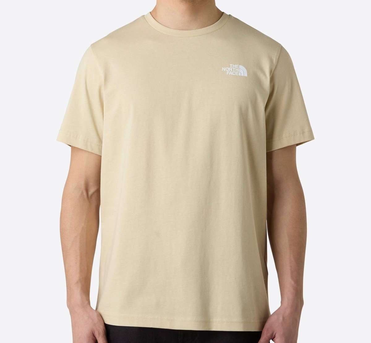 The North Face Men's Simple Dome T-shirt -Gravel & white