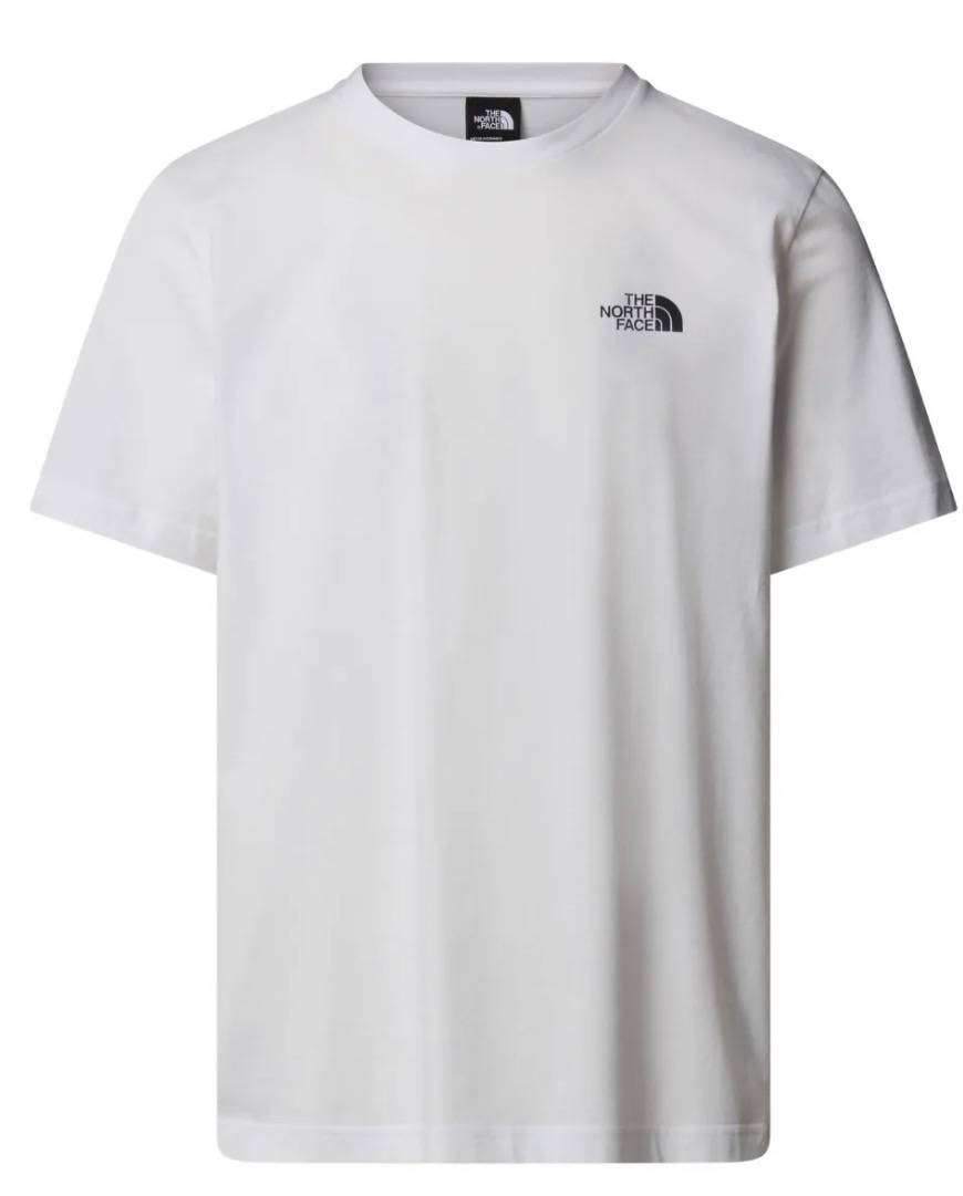 The North Face Mens VERTICAL LOGO T-SHIRT-White&Blue