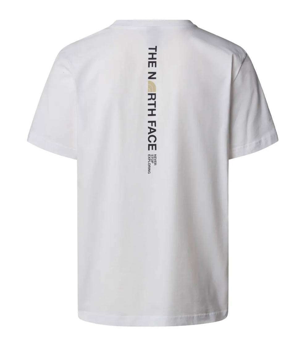 The North Face Mens VERTICAL LOGO T-SHIRT-White&Blue