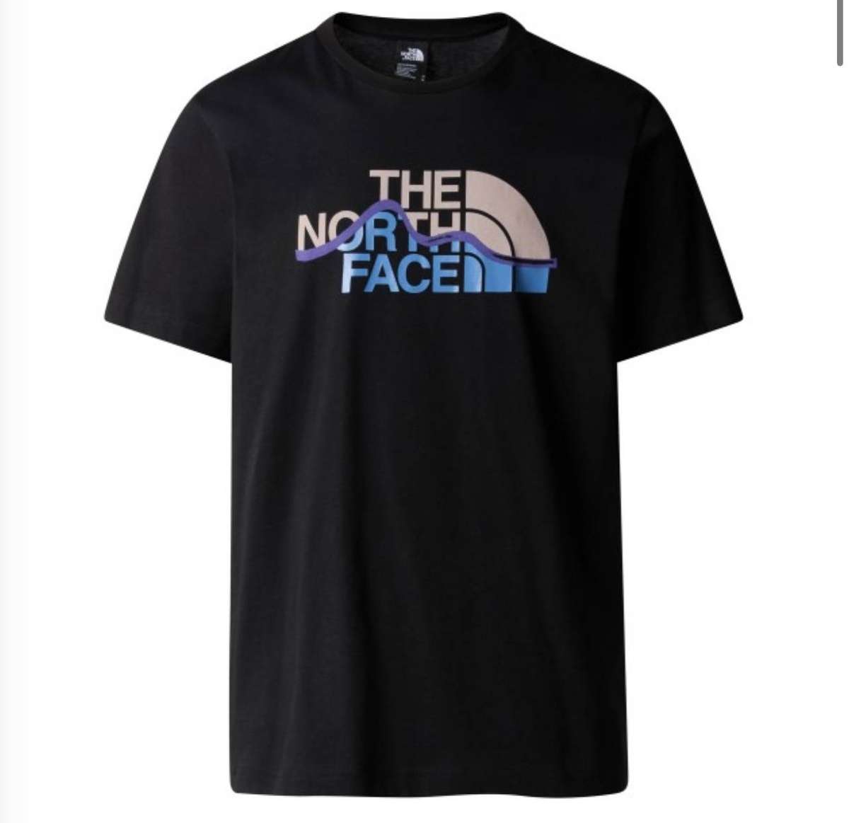 The North Face Mens ss Mountain Line Tshirt -Black