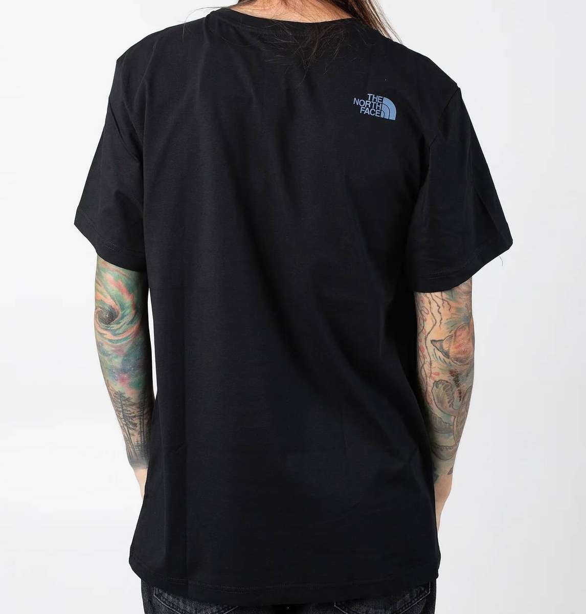 The North Face Mens ss Mountain Line Tshirt -Black
