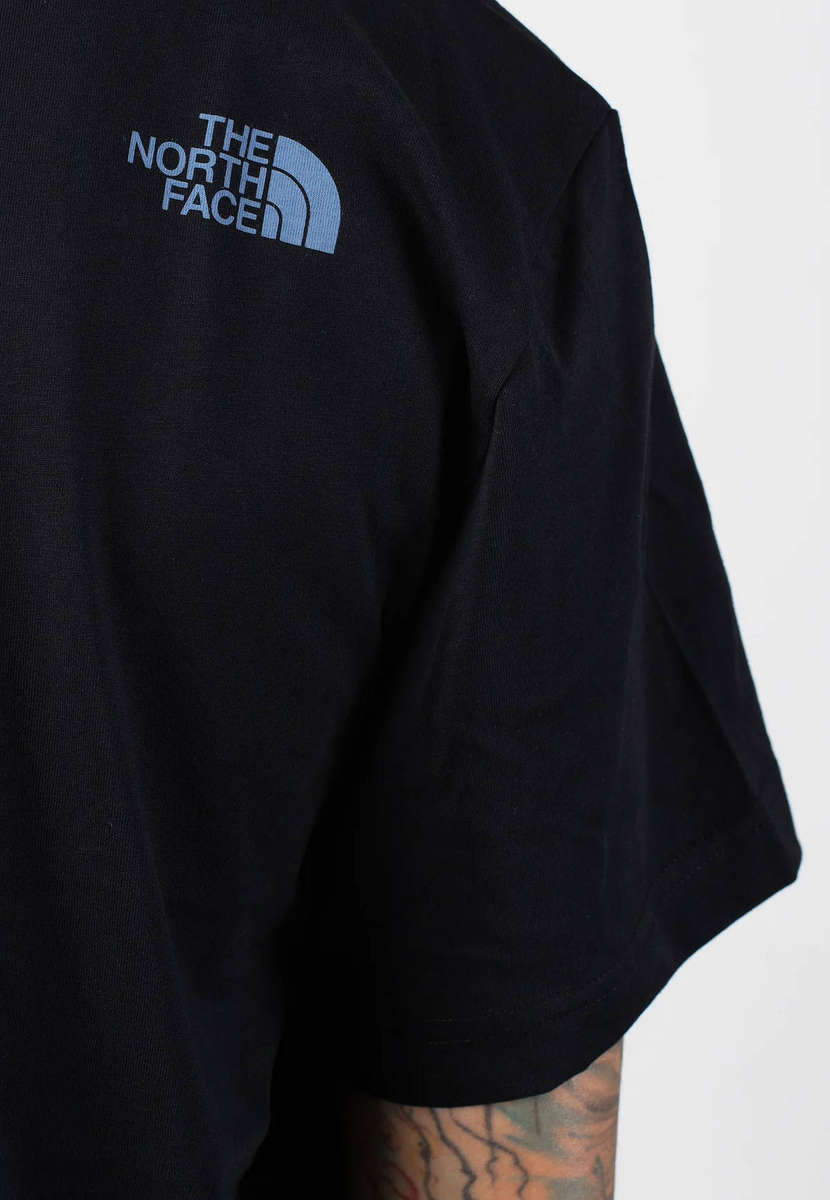 The North Face Mens ss Mountain Line Tshirt -Black