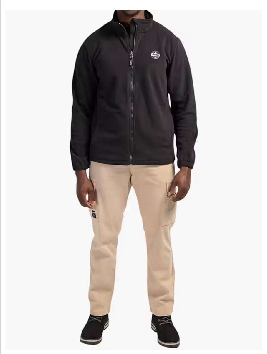 Jeep Mens Microfibre Fleece Base Jacket-Black
