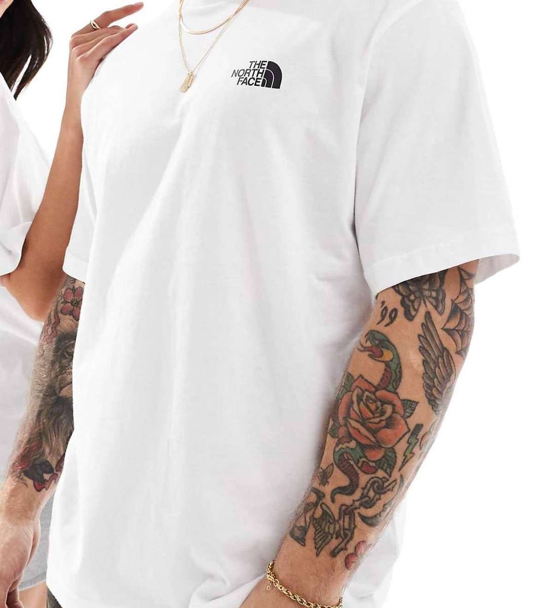 The North Face backprint circle logo t-shirt in white