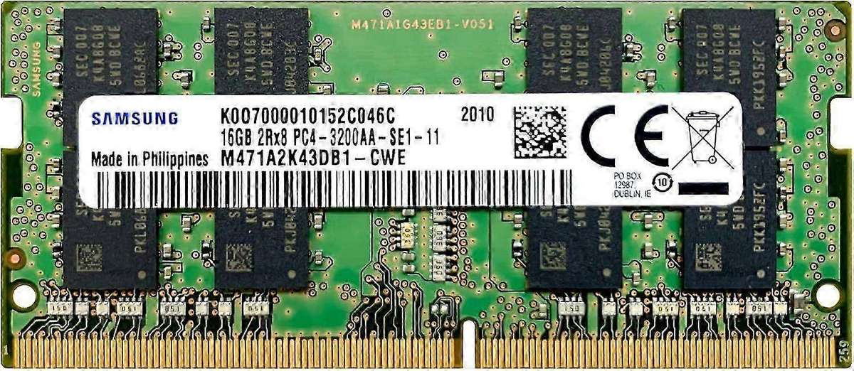 Memory (RAM) - Samsung 16GB DDR4 3200 MHz PC4-25600 SODIMM Laptop