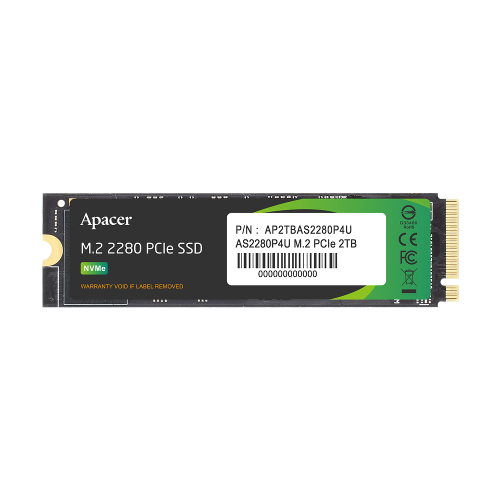 Apacer AS2280P4 512GB M.2 PCIe Gen3 NVMe SSD