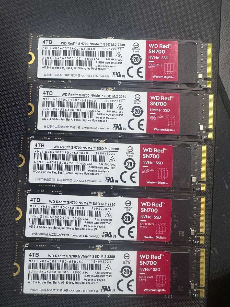 WD Red SN700 4TB PCIE M.2 NAND NVMe Internal SSD WDS400T1R0C