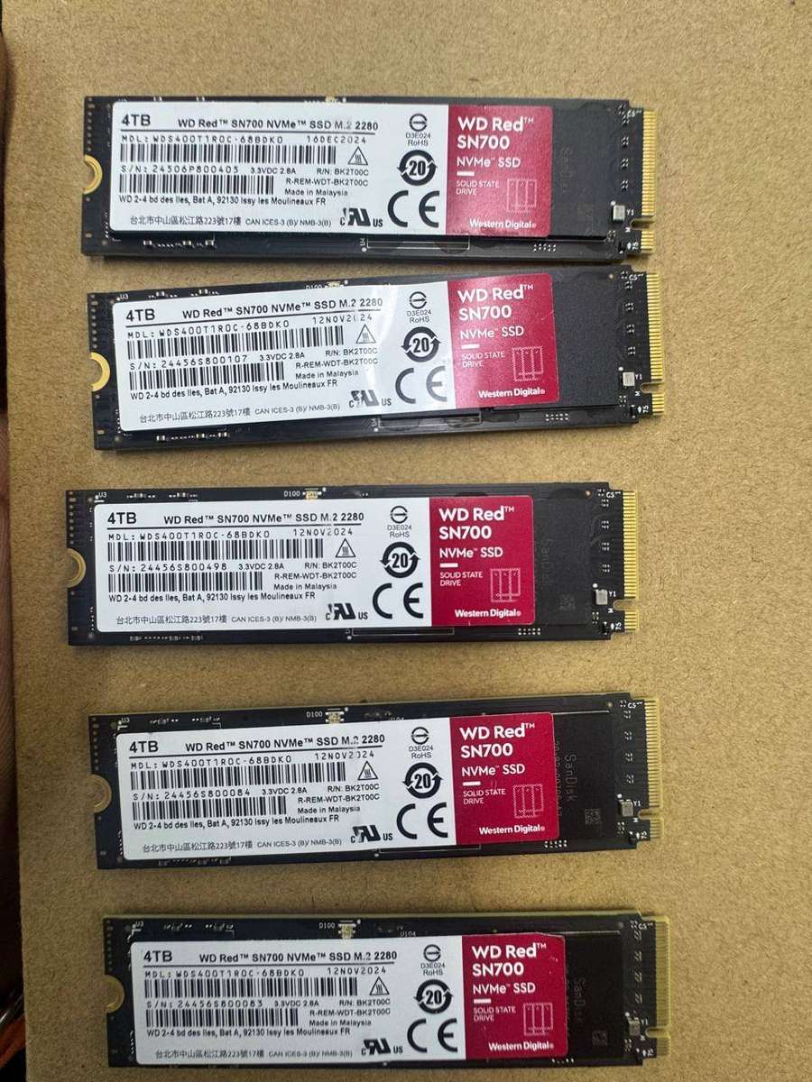 WD Red SN700 4TB PCIE M.2 NAND NVMe Internal SSD WDS400T1R0C