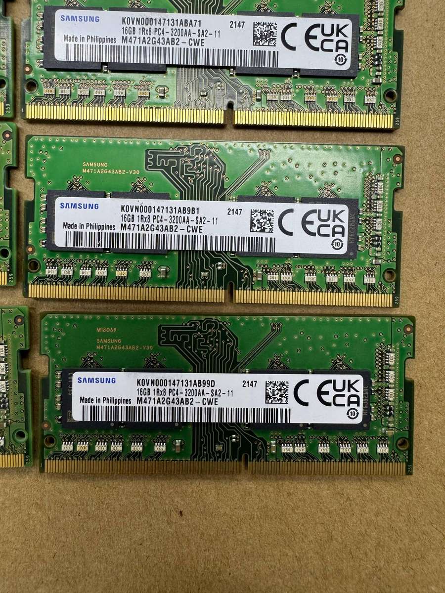 Samsung 16GB DDR4 3200 MHz PC4-25600 SODIMM Laptop Memory RAM