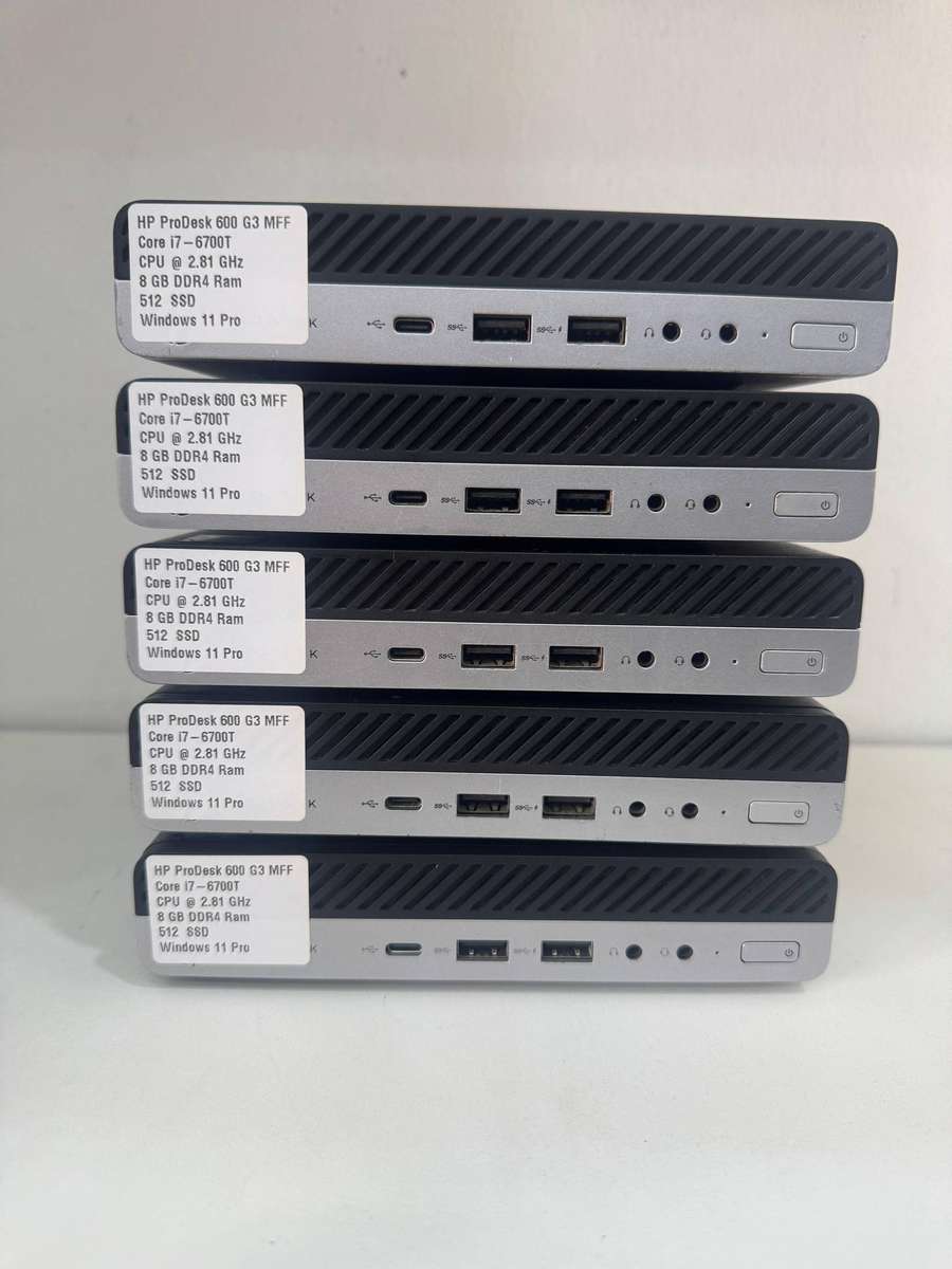 HP ProDesk 600 G3 Mini Desktop Computer PC | Core i7 6700T 6th Gen 2.8Ghz | 8 GB RAM | 512 SSD