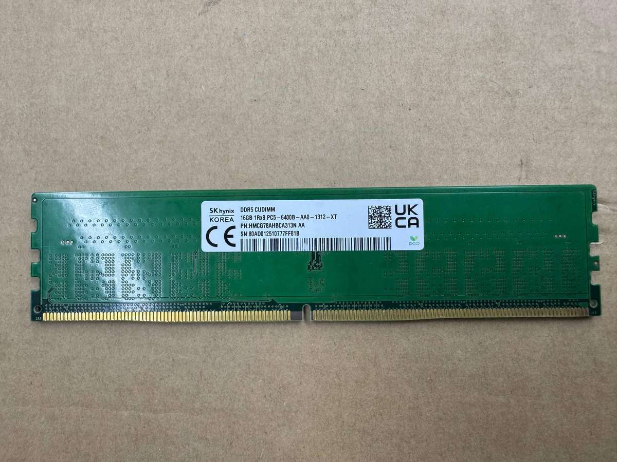 SK Hynix 16GB DDR5- CUDIMM PC5-6400B 1Rx8 CUDIMM Desktop Memory