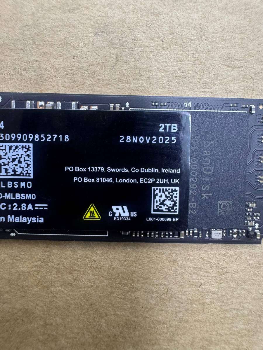 SANDISK PC SN8000S NVMe SSD - 2 TB, M.2 2280 Gen 4 x 4