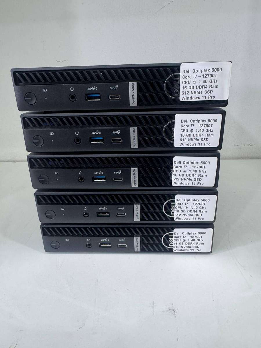 Dell OptiPlex 5000 Core i7-12700T 16GB RAM 512GB SSD Win 11 Pro Micro Form Factor PC
