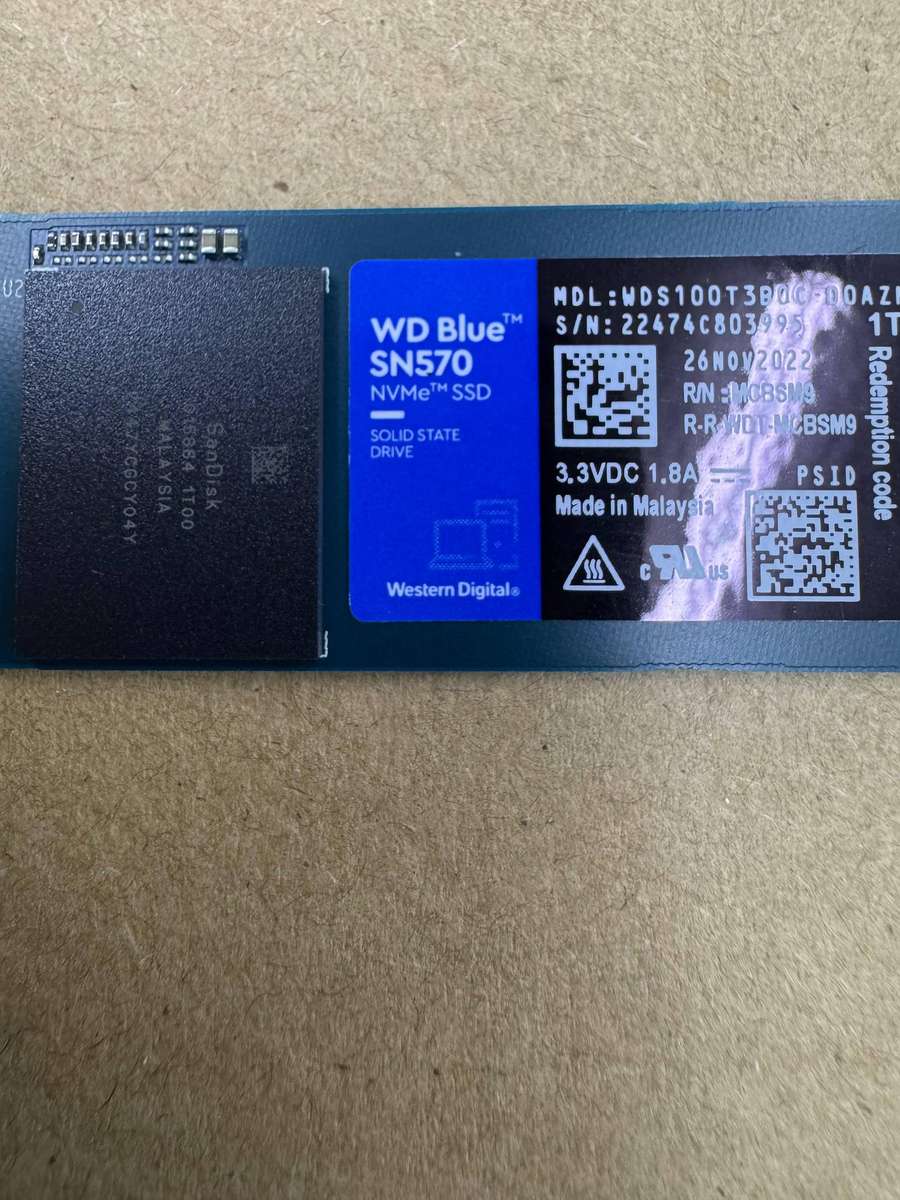 WD Blue SN570 1TB PCIe Gen3 x4 NVMe M.2 2280 Internal SSD