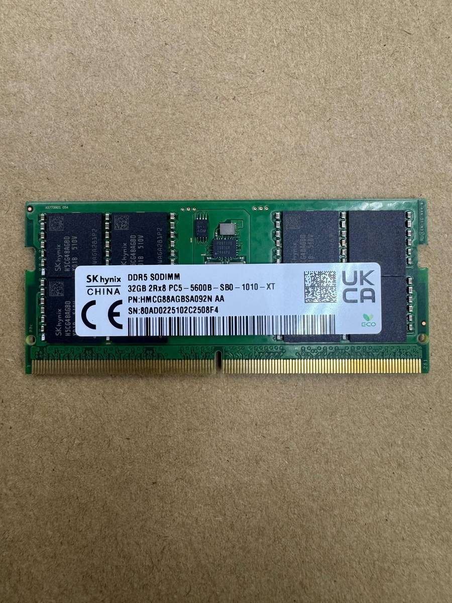 32 GB DDR5 Laptop Memory, 5600MT/s Speed