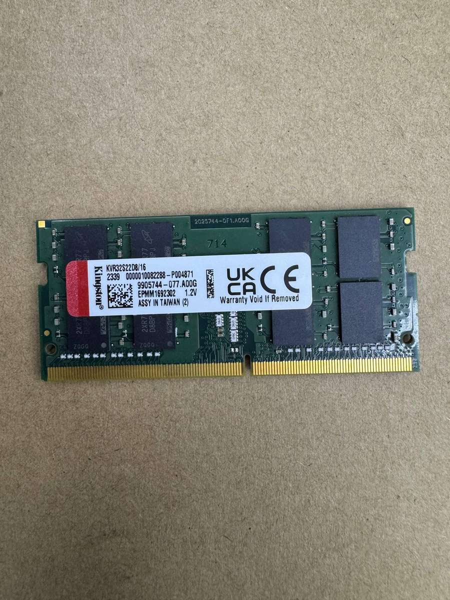 KINGSTON 16GB PC4-3200 DDR4-25600 KVR32S22D8/16 Laptop Memory