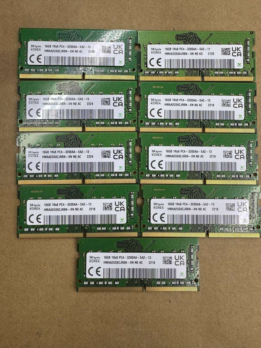 SK hynix 16GB PC4-3200AA-SA2-13 is a DDR4 SO-DIMM laptop memory module