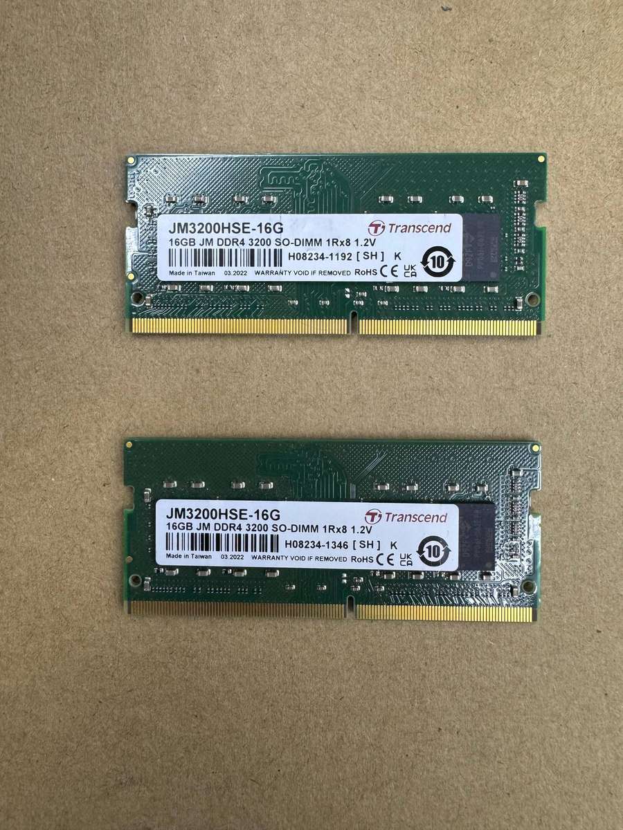 Transcend JetRam JM3200HSB-16G 16GB DDR4-3200 Laptop RAM