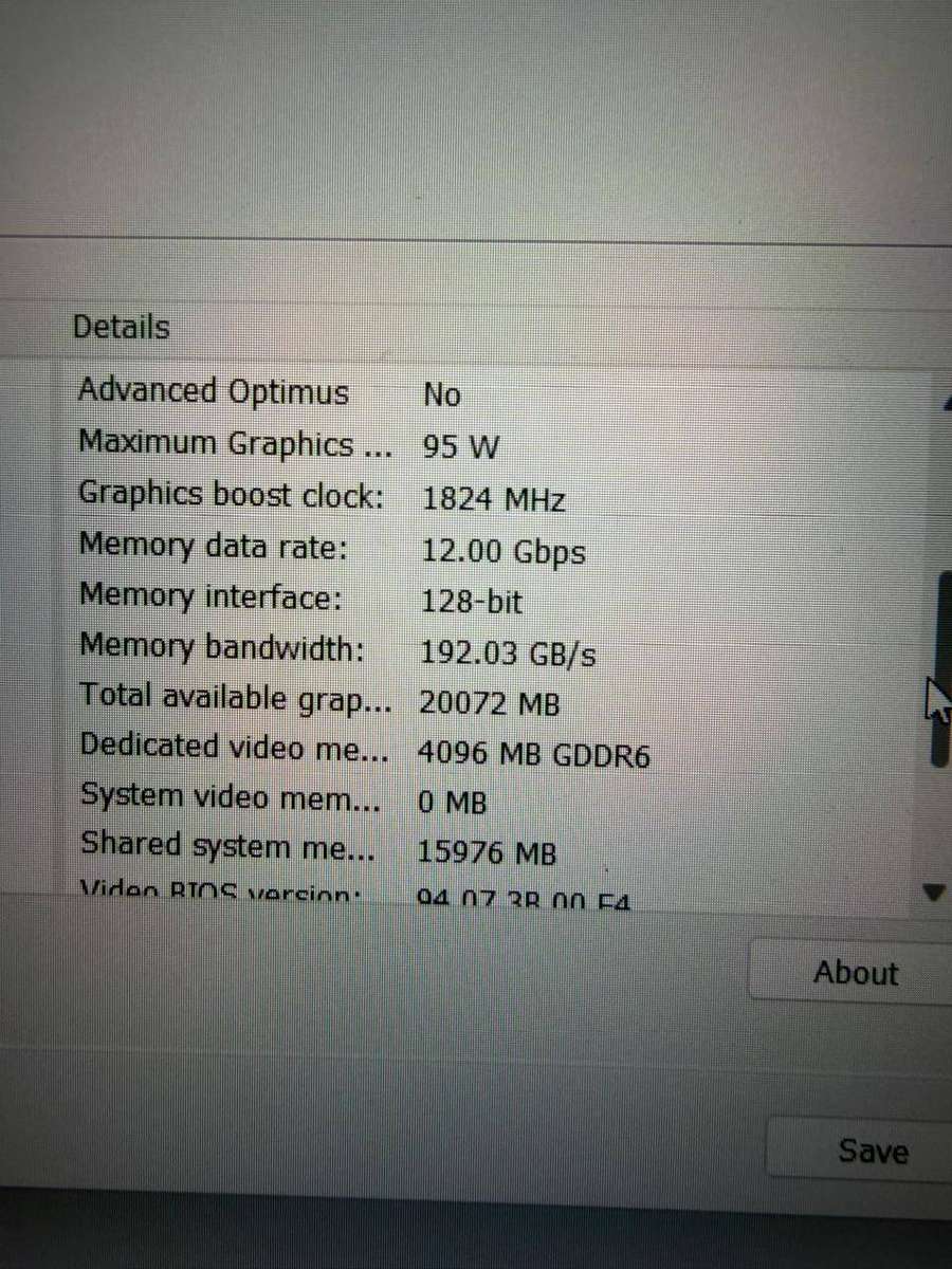 Dell Precision 7560 i9-11 Gen 32GB RAM 1TB SSD Nvidia RTX A2000 4GB Dedicated GPU