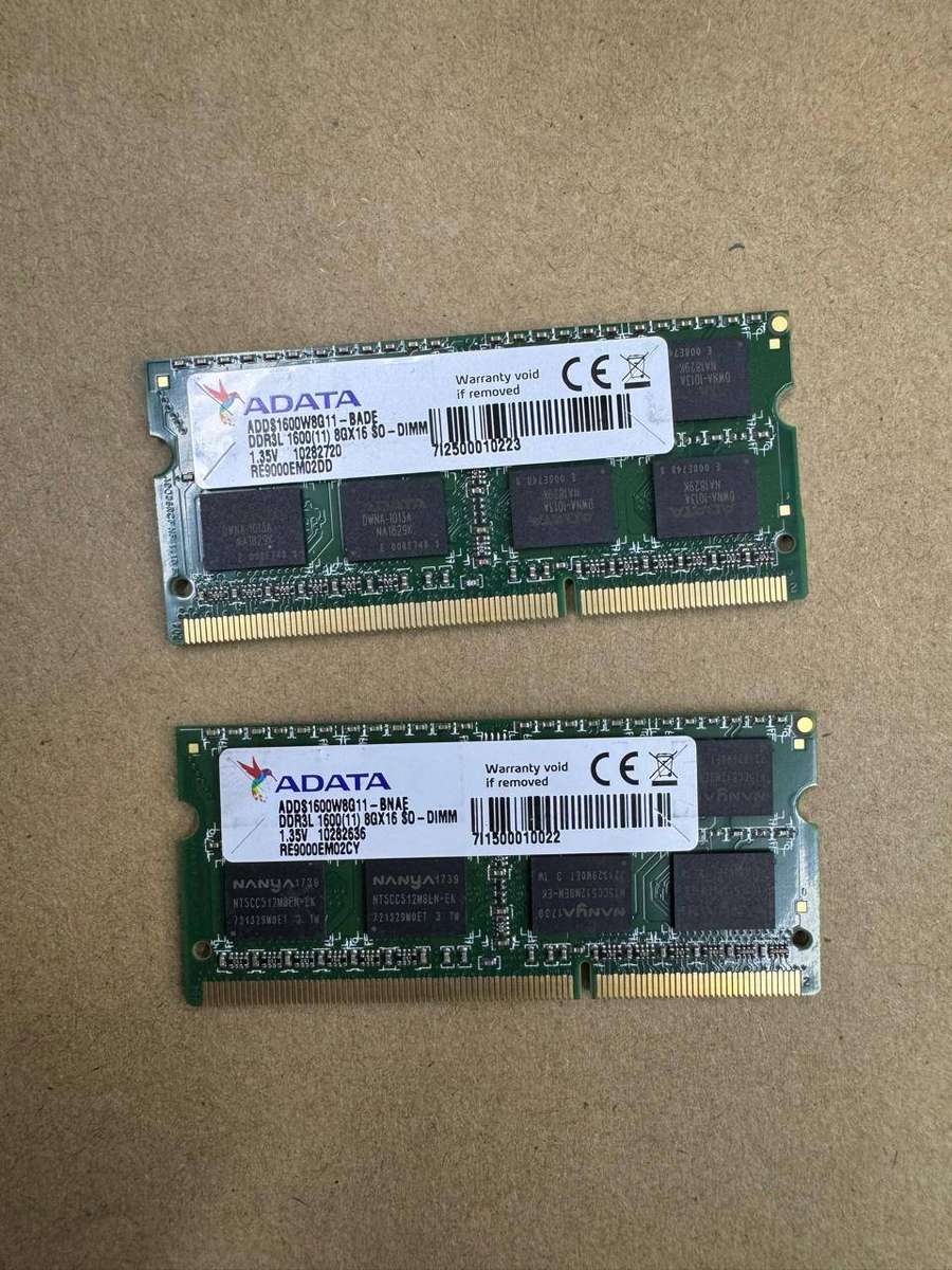 8GB ADATA DIMM DDR3L PC-1600 Laptop Memory