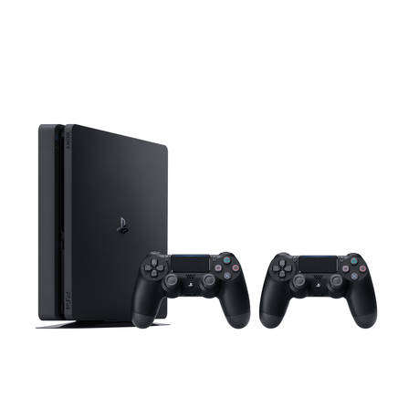 PlayStation 4 500gb Console (Slim) with Extra Dualshock 4 Controller (PS4)+ GTA5 + Spider Man CDs