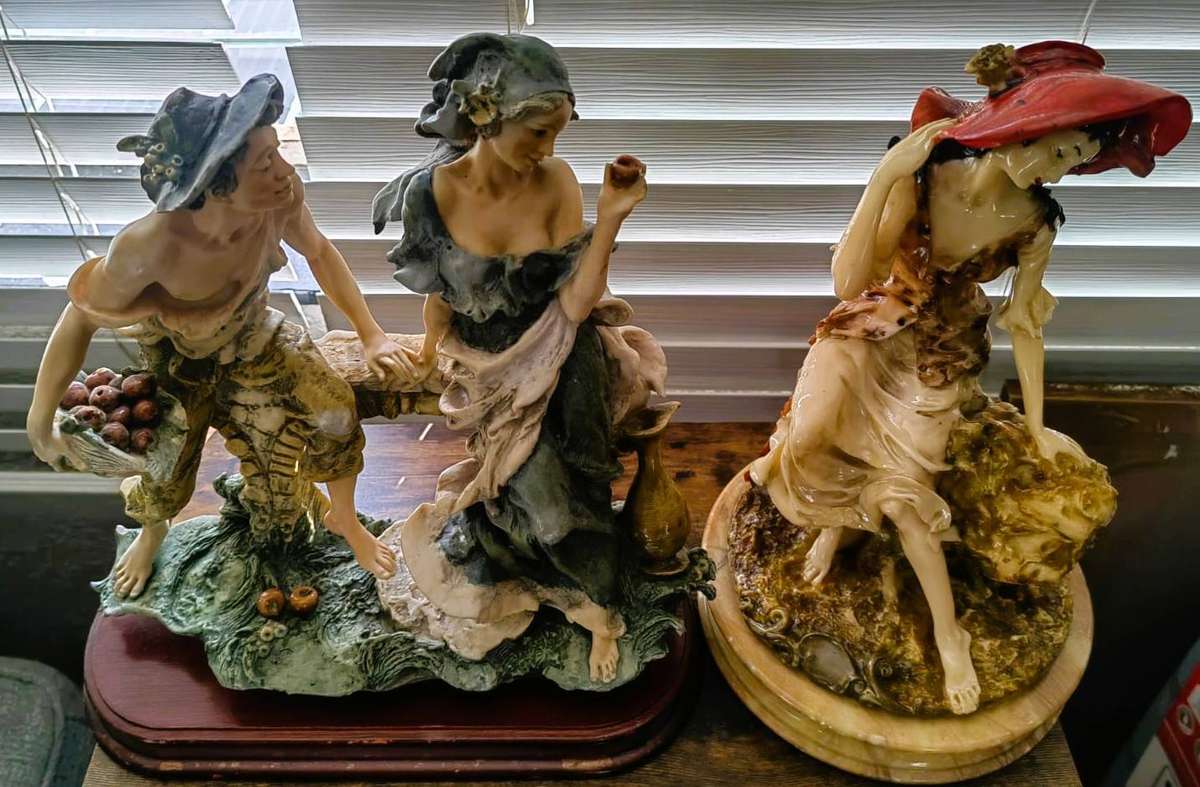 Apple Harvest and Shepherd Girl figurines