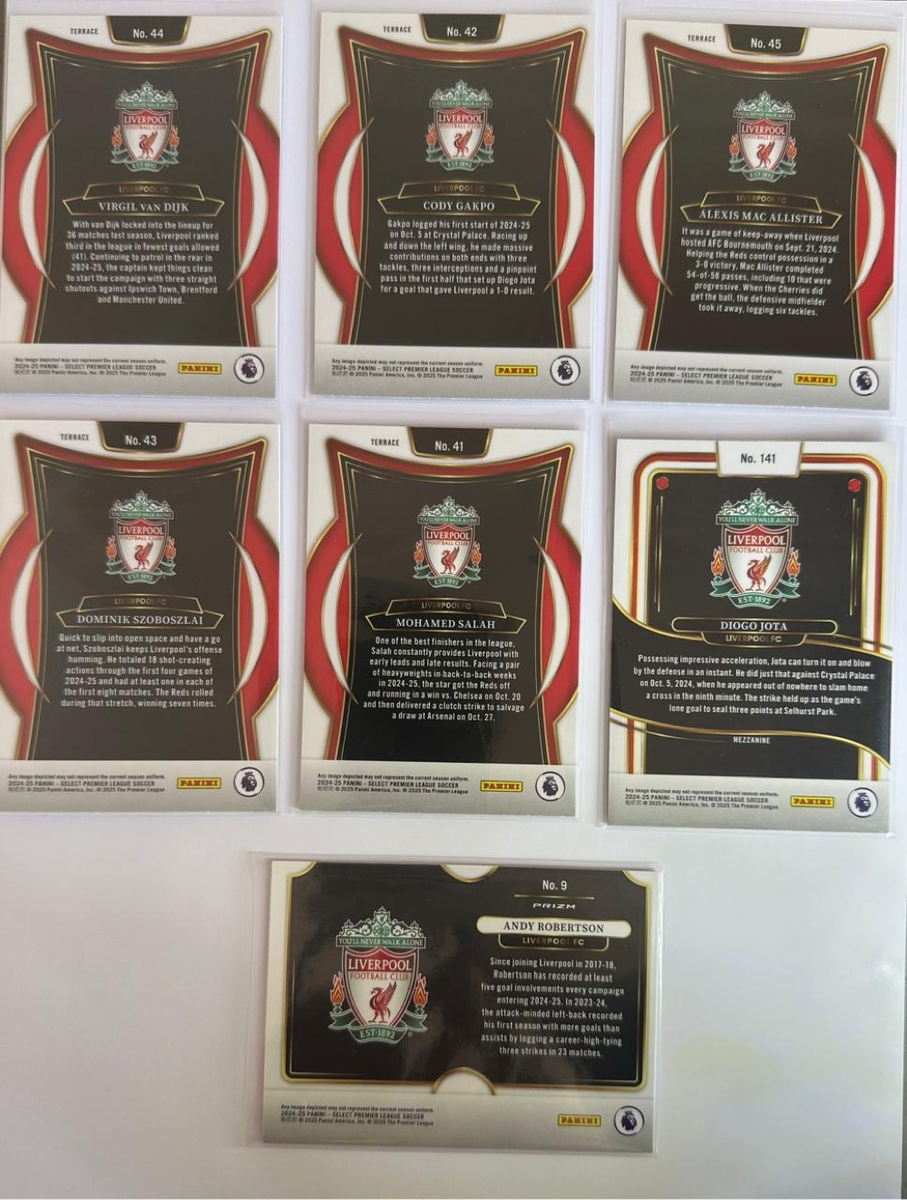 2024-2025 Panini Select Liverpool Bundle - Base, Mezzanine, Snapshots