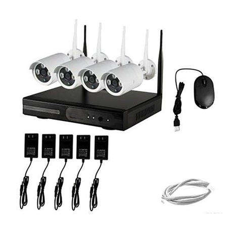 4 Channel 720P Wireless IP Camera CCTV System