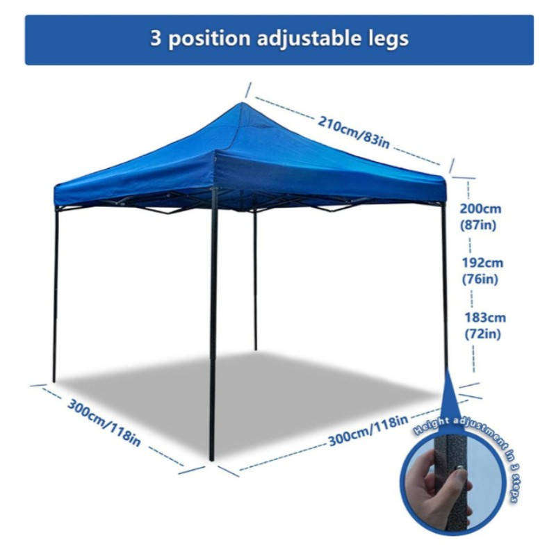 3x3m Gazebo Tent with Side Walls Waterproof -