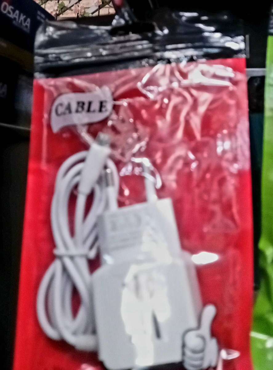 Charger cable with charging block